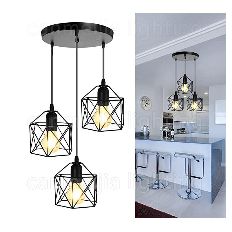 Đèn Treo 3 Mặt Hiện Đại Đèn Treo Tối Giản Kiểu Bắc Âu Trên Bàn Ăn Đèn Treo Đảo Nhà Bếp, Đèn Phòng Ăn, E27