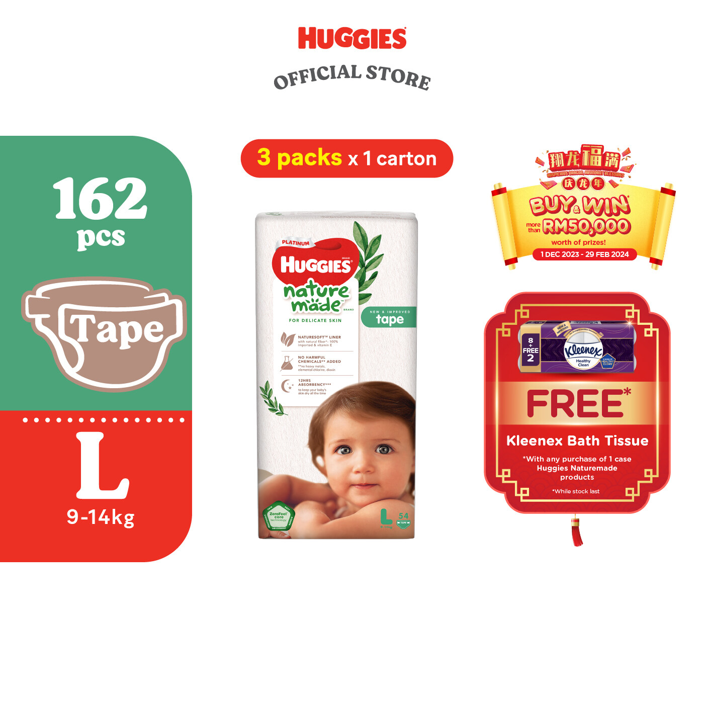 Huggies 162 best sale size 3