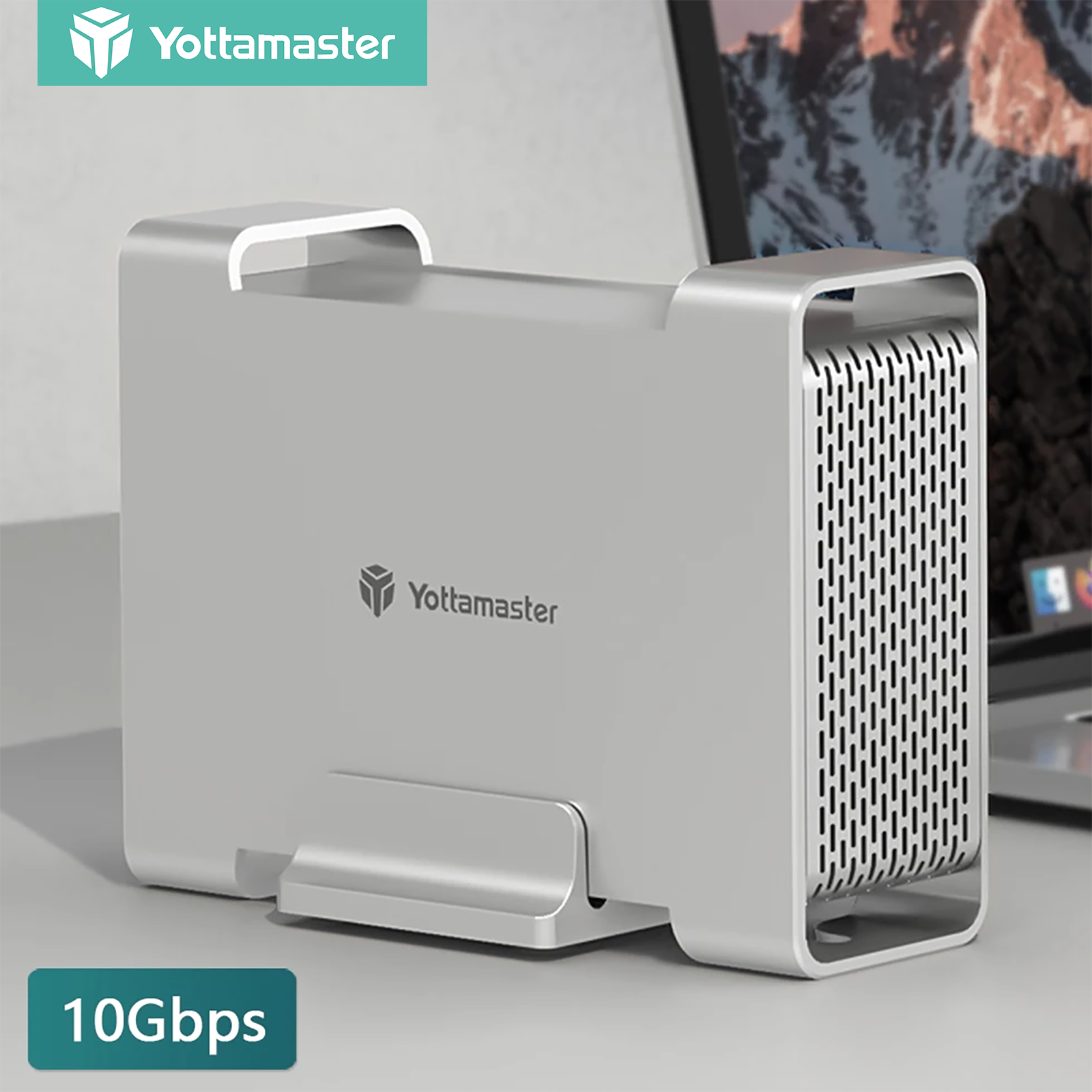 Yottamaster Mac Style USB3.1 Gen2 10Gbps Type C RAID SSD Enclosure 2.5 3.5 inch SATA Diskstation HDD External Case Hard Drive Storage Box Housing Chest for NAS Support RAID 0 1 SPAN 3 RAID Mode ราคา 1,014 บาท*ส่งฟรี