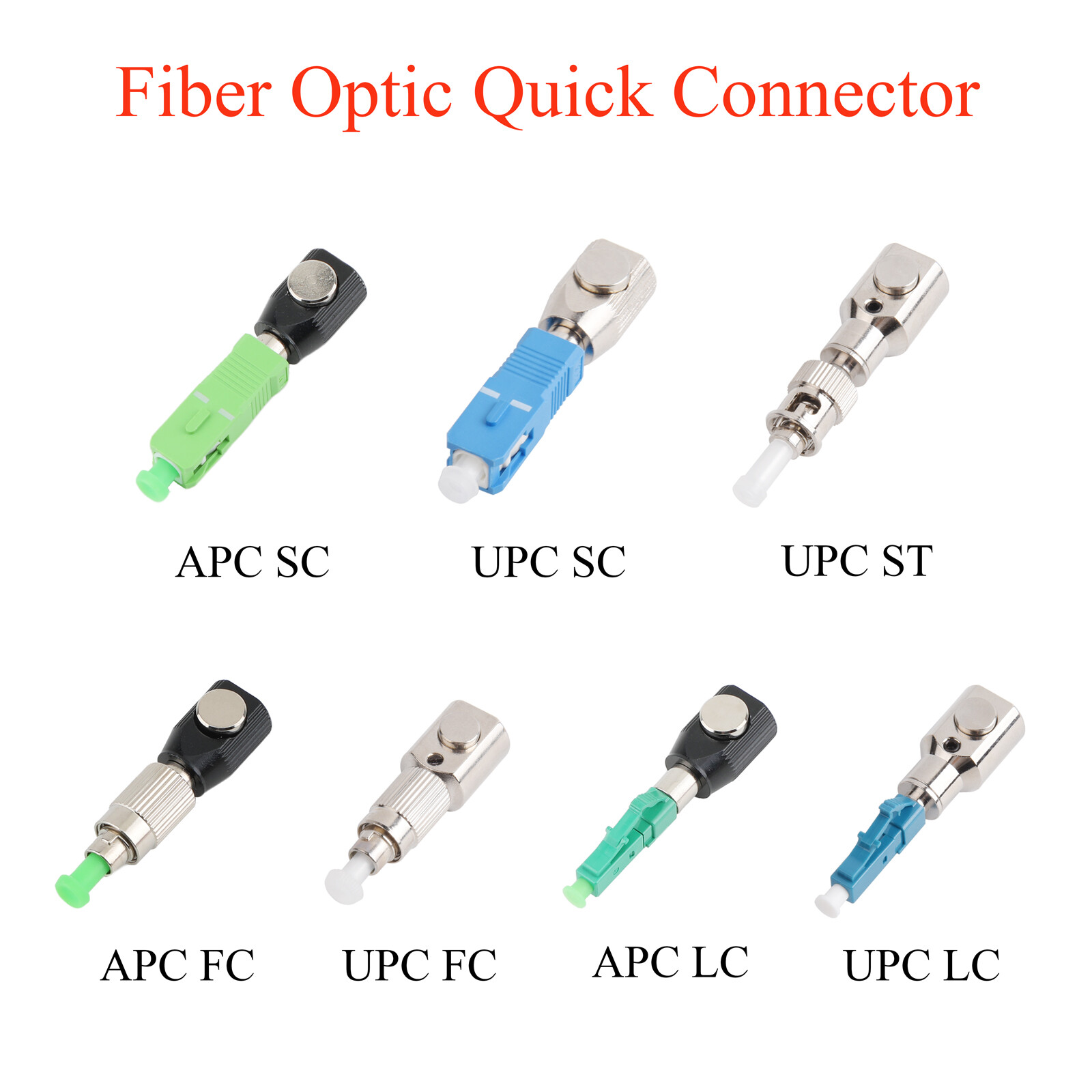 Đầu nối sợi cáp quang nhanh Upc FC LC SC ST nam đơn chế độ mutilmode vòng nhanh chóng bắt Adapter thuận tiện lĩnh vực lắp ráp