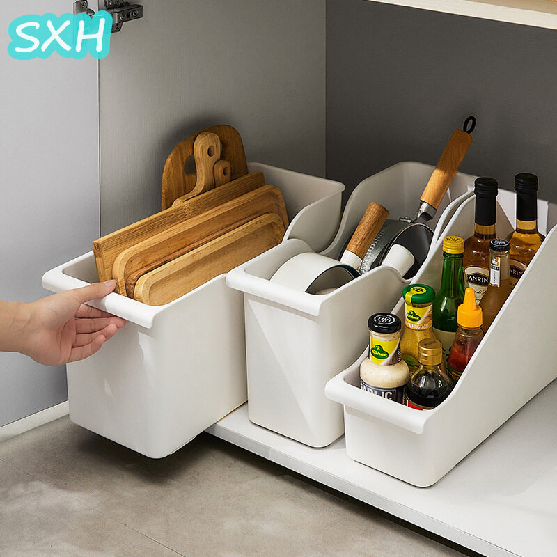 Sxh đồ lặt vặt lưu trữ giỏ mỹ phẩm lưu trữ hộp phòng tắm nhà bếp tổ chức Kệ máy tính để bàn đồ ăn nhẹ lưu trữ hộp gọng nhỏ
