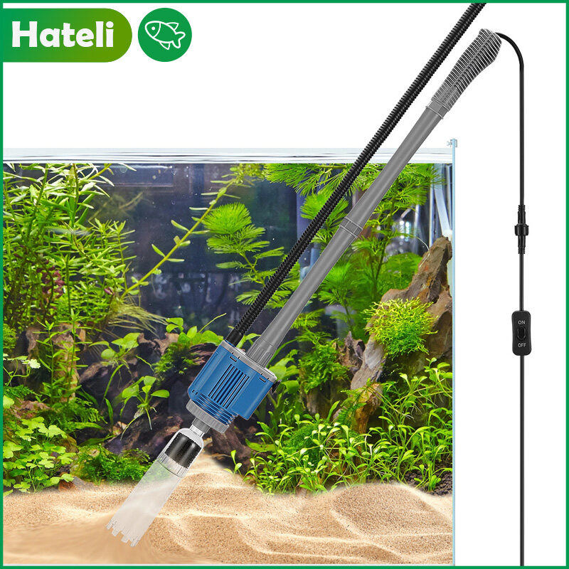 HATELI 20W/28W Fish Tank Electric Water Changer Pump Small Sewage Suction Machine Aquarium Sand Washing and Water Suction Pumping Set ราคา 650 บาท*ส่งฟรี
