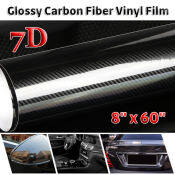 FUVOYA 20x152cm Glossy Carbon Fiber Vinyl Wrap Stickers