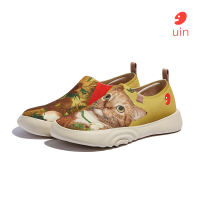 UIN Toledo X  Womens Art Travel Walking Shoes Slip On Casual Lightweight Wide Toe Chunky Fashion Sneaker