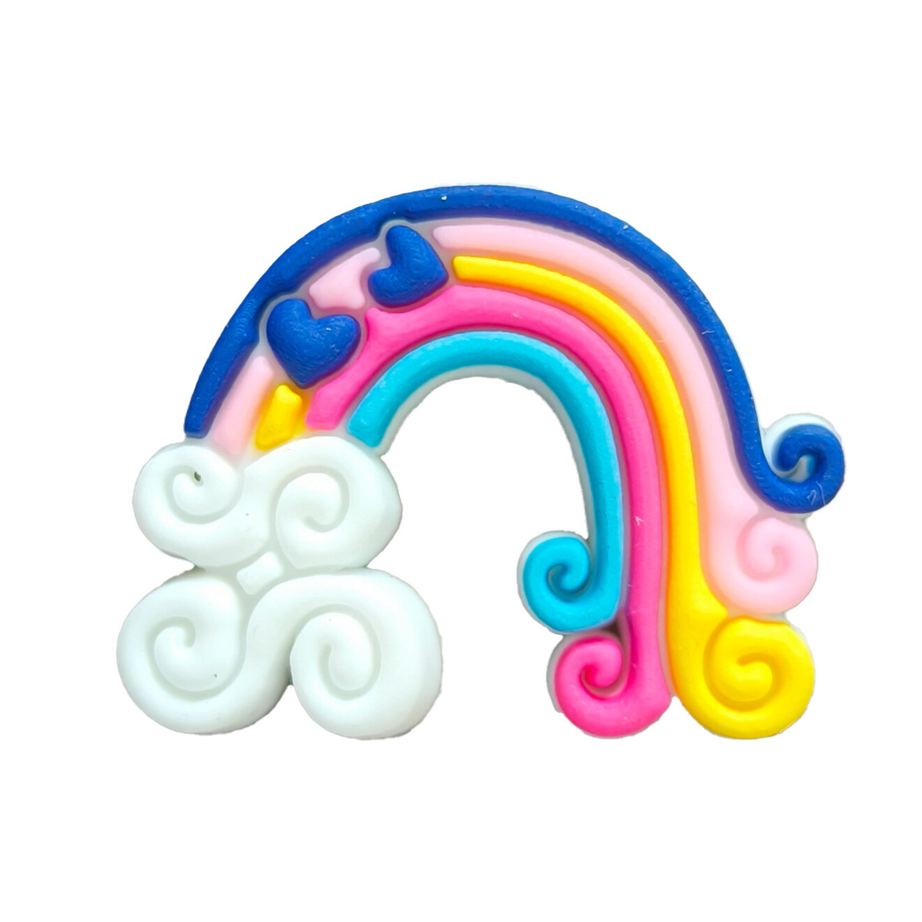 1PCS Pink Girlish Fresh Style Cartoon Smile Face Butterfly DIY Candy Shoe Charms PVC Rainbow Accessories Decorate Girls Kids Birthday Lovely Gifts - 4