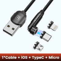 Toocki 540 Rotate Magnetic Cable 3A Fast Charging Micro USB Type C Cable For iPhone Xiaomi Magnet Phone Charger Data Cord