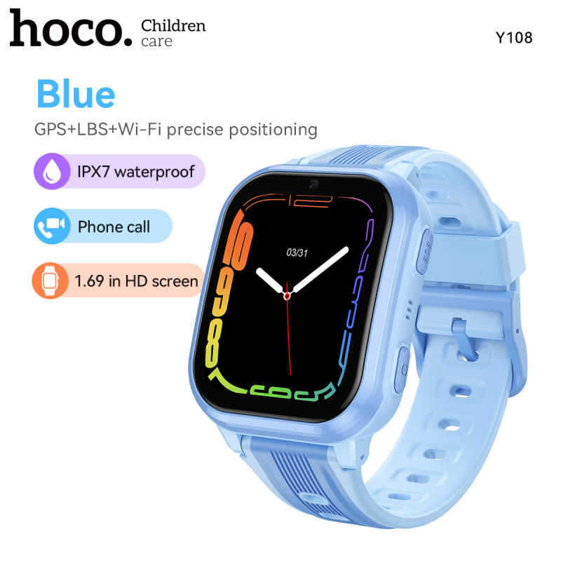 Đồng hồ thông minh Đồng hồ đeo tay trẻ em 4G chính hãng mới Hoco y108 cho trẻ em