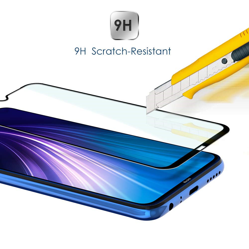 Tempered Glass Film for Xiaomi Redmi Note 8 2PCS- Black