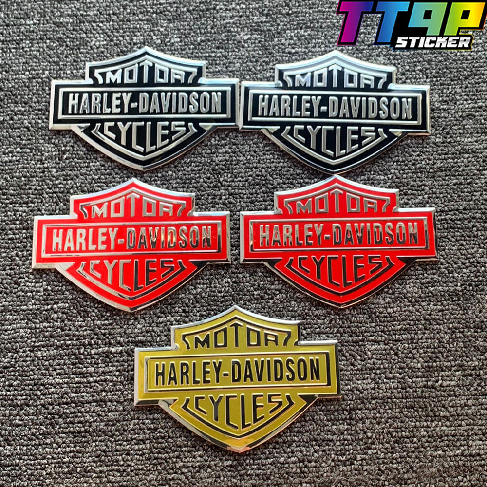 Harley động cơ 3D biểu tượng nhôm Retro bình xăng xe máy đề can Logo