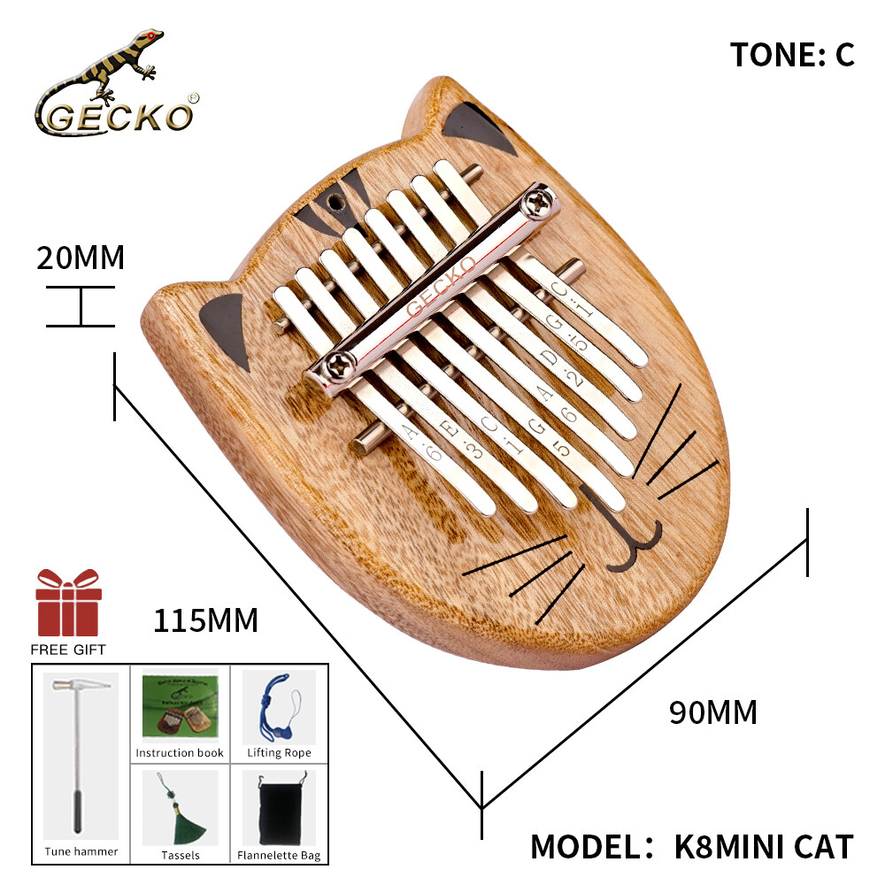 GECKO Kalimba 17 -key thumb piano with waterproof protective box portable child adult gift - 7
