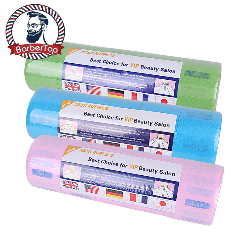 5 chiếc giấy quấn cổ cho thợ cắt tóc giấy cuộn cắt tóc dùng một lần phụ kiện salon chuyên nghiệp chống vỡ tóc ·