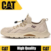 New Caterpillar Genuine Leather Shoes for Men Mesh Low-top Casual Sneakers Blade Soles Trendy Shoes Men