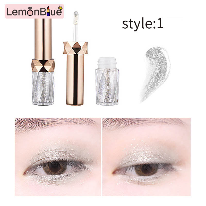 Gambar LemonBlue New Diamond Pearl Liquid Shimmer Glitter Eye shadow Easy to Wear Waterproof Pigments Eyeshadow Cosmetics