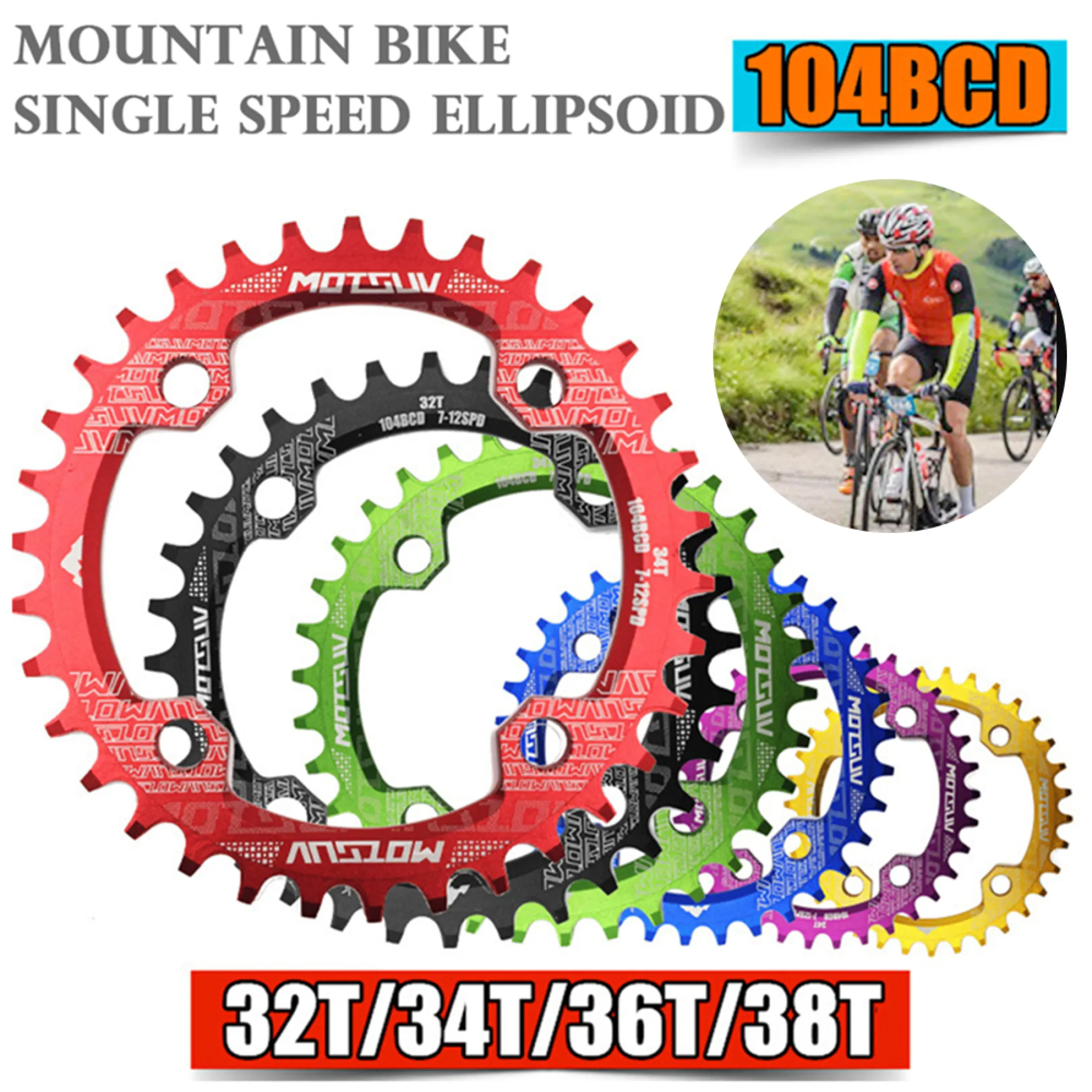 MJARTORIA Deckas Round Narrow Wide 104 BCD Chainring 104bcd MTB 
