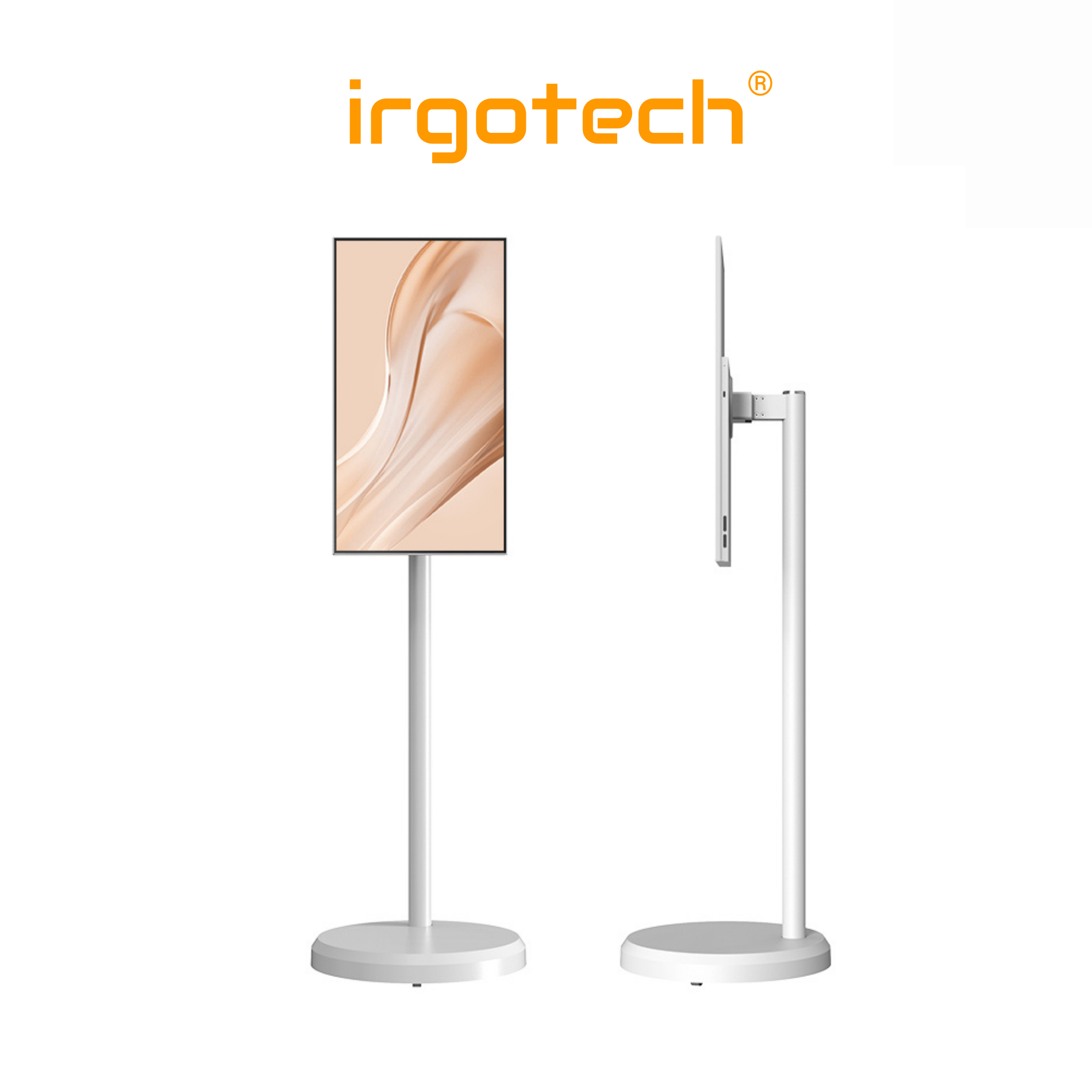 IRGOTECH 21.5'' FHD Smart Monitor with Touch Screen Standing Monitor Interactive Monitor Battery Monitor Gaming