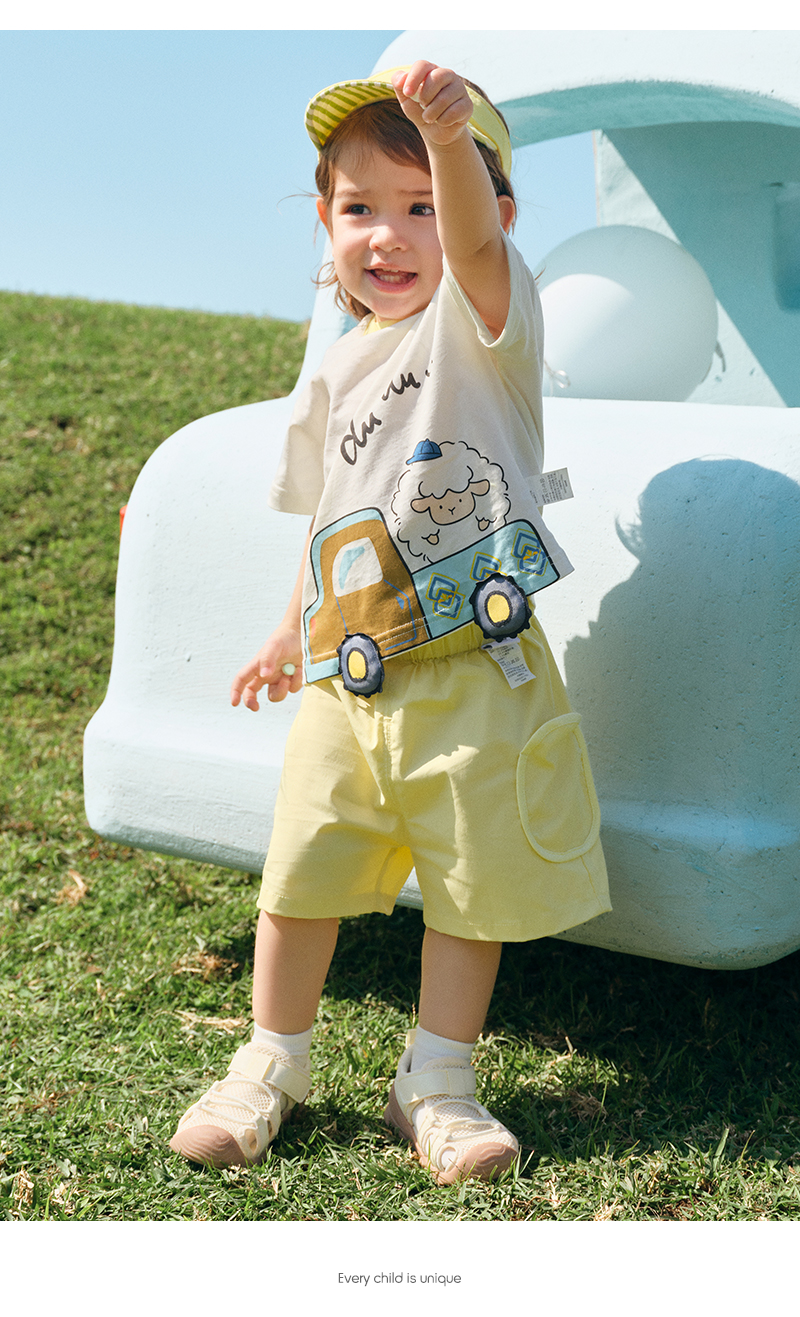 balabala Boy Short Sleeve T-Shirt Baby Top Girl Clothing 2025 New Summer Fashion Cute Infant Top