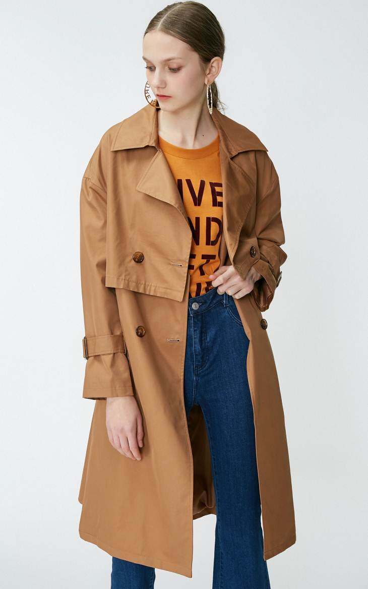 vero moda double breasted trench coat