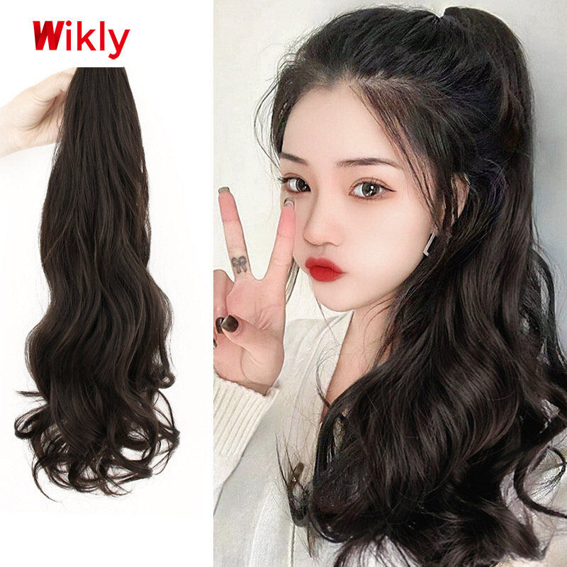 Gambar Wikly Long Curly Ponytail Knotless Light weighted Artificial Ponytail Women Fashion Hair Accessories