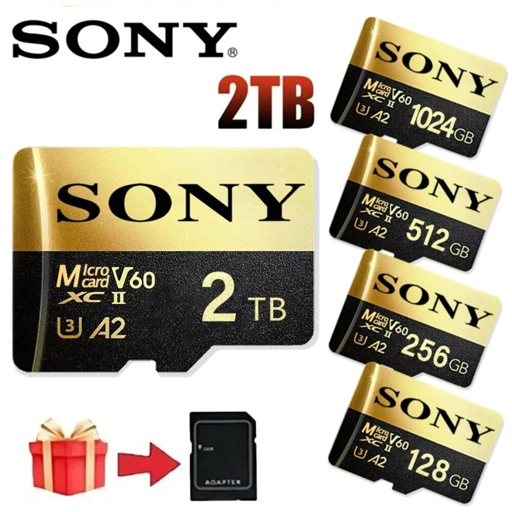 Sony 2TB 1TB TF Memory Card 128GB 512GB U3 V30 4K Full HD Micro TF SD Card TF 100MB/s Phone/Computer Flash Card ราคา 159 บาท*ส่งฟรี