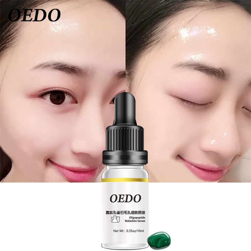 Gambar OEDO Shrink Pores Oligopeptide Malachite Liquid Face Serum Whitening Plant Skin Care Anti Aging Anti Wrinkle Cream 10ml