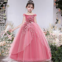MQATZ Girls Dress Embroidery Bridesmaid Princess Dress Children Party Wedding Dress 4-14 Years LP-213