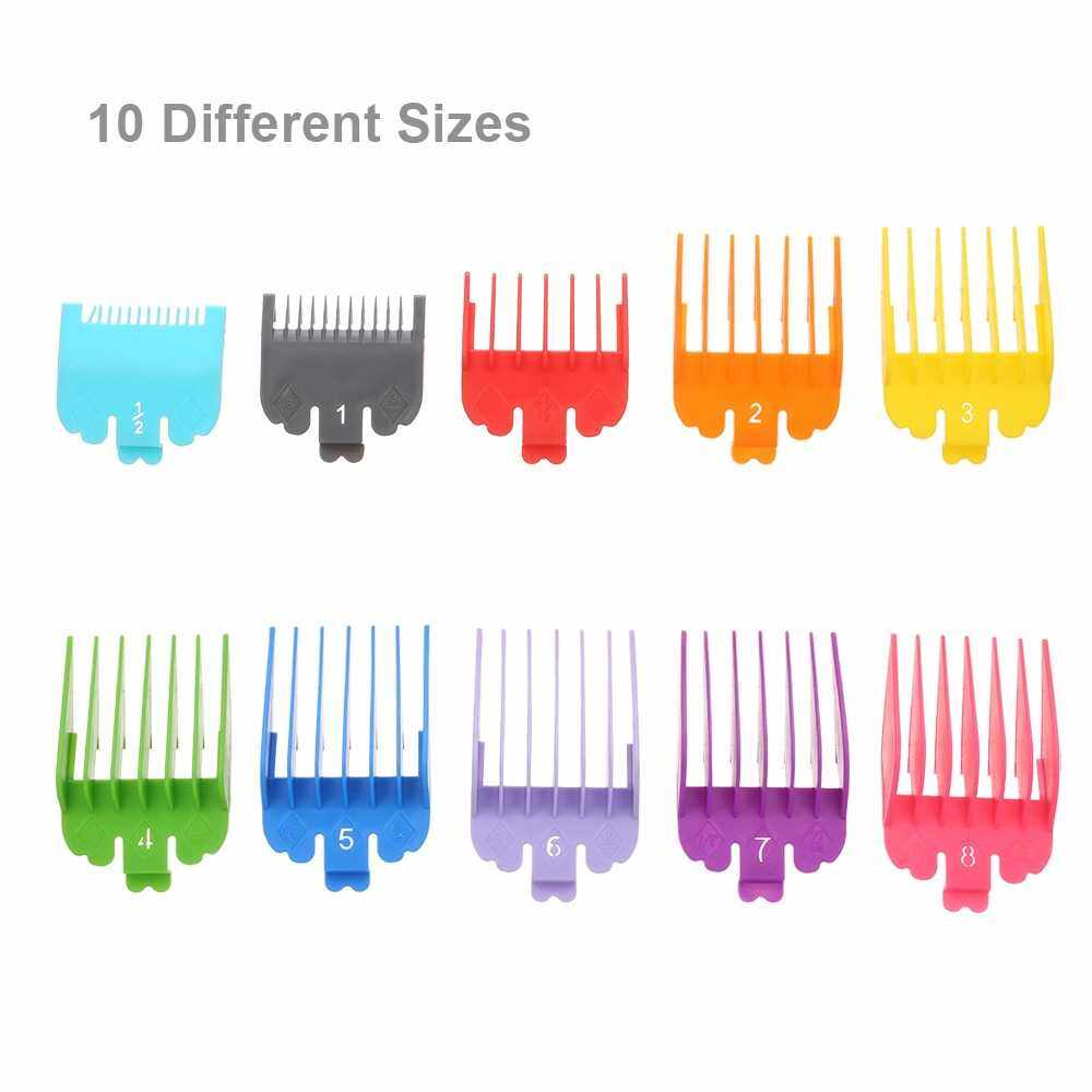 Hair Clipper Combs Guide Kit Multi-color Plastic Hair Trimmer Guards ...