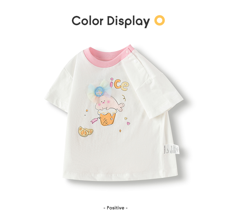 balabala Baby T Shirt Children Top Girl Clothing Boy Short Sleeve 2025 New Spring Summer Sweet Trendy · v8