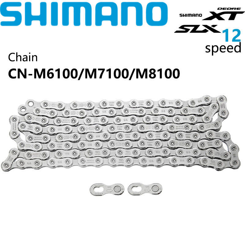 SHIMANO DEORE XT CN M8100 SLX M7100 DEORE M6100 Chain 12 Speed Mountain Bike Chain 118 120 126 Links Original Bicycle Accessories