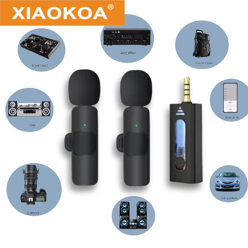 Xiaokoa micro thu âm lavalier k35 micrô lavalier hội nghị phỏng vấn ngoài trời phát sóng trực tiếp