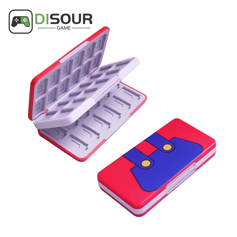 Disour 48 trong 1 cho nintendo switch oled lite phụ kiện hộp đựng thẻ trò chơi dễ thương hộp đựng switch vỏ màu hồng thẻ sd cho nintendo switch