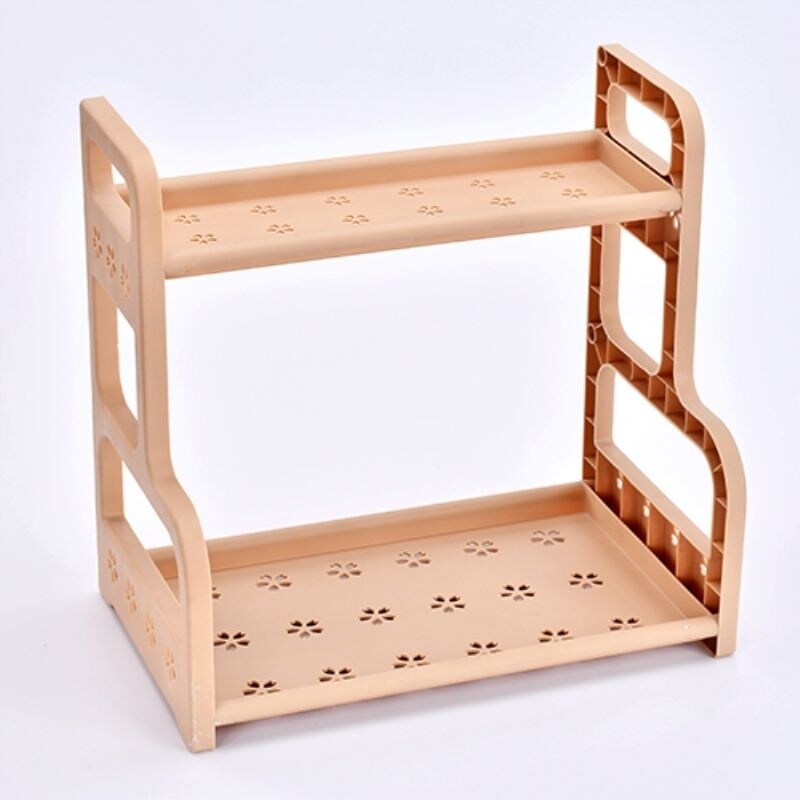 Gambar Plastic floor to ceiling multi layer storage rack seasoning rack seasoning rack household kitchen supplies storage rack kitchen utensils