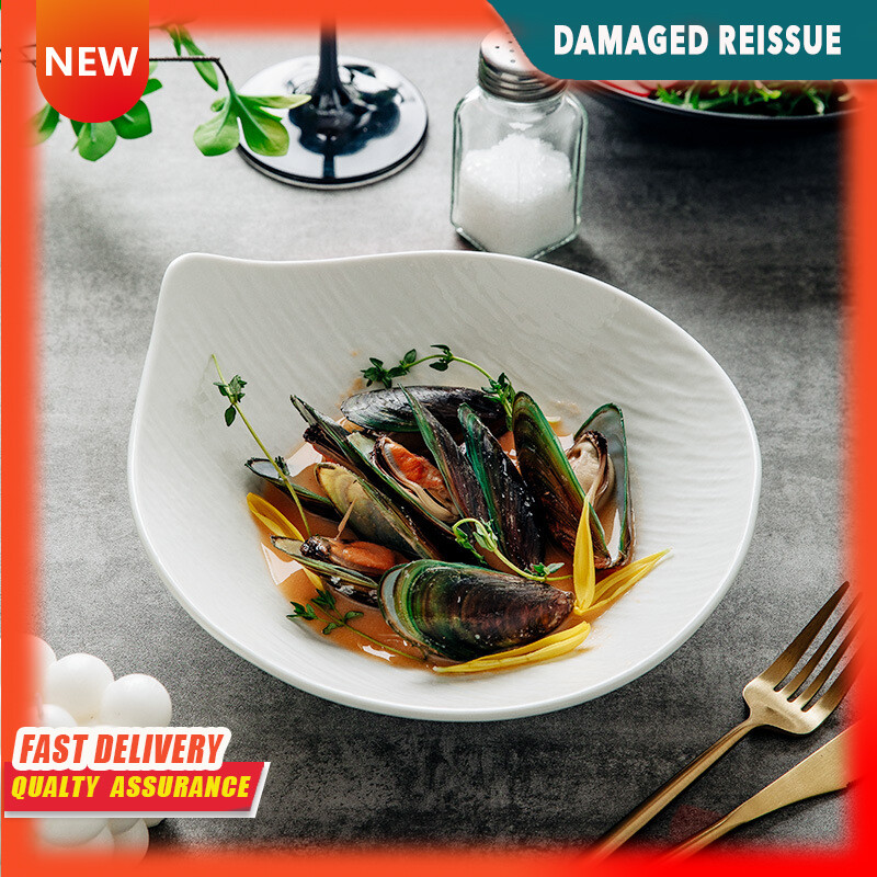 Gambar Salad Bowl Ceramic Dessert Bowl Japanese Restaurant Tableware Fruit Plate Household High end Soup Noodle Bowl Large Bowl