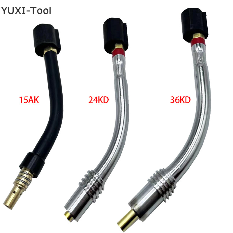 Phụ kiện máy hàn/Dụng cụ hàn Co2 Binzel 15ak/24kd/36kd Mag MIG que hàn súng hàn cổ ngỗng uốn cong
