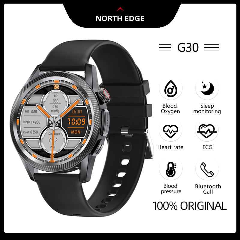 NORTH EDGE G30 metal body smartwatch electrocardiogram blood glucose blood oxygen blood pressure body temperature Bluetooth call Bluetooth music compatible with Android and IOS systems ราคา 2,357 บาท*ส่งฟรี