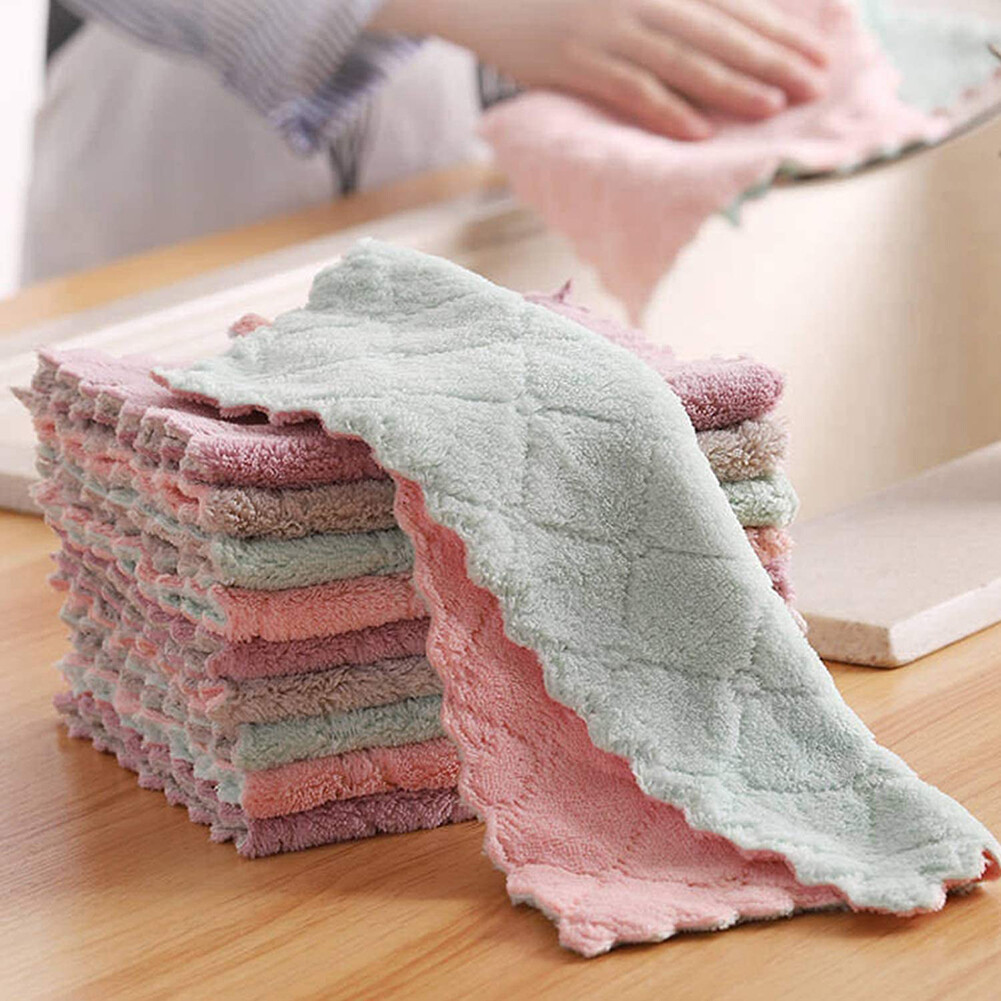 Gambar 1 PC Super Absorbent Microfiber Kitchen Dish Cloth High efficiency Tableware Household Cleaning Towel Kitchen Tools
