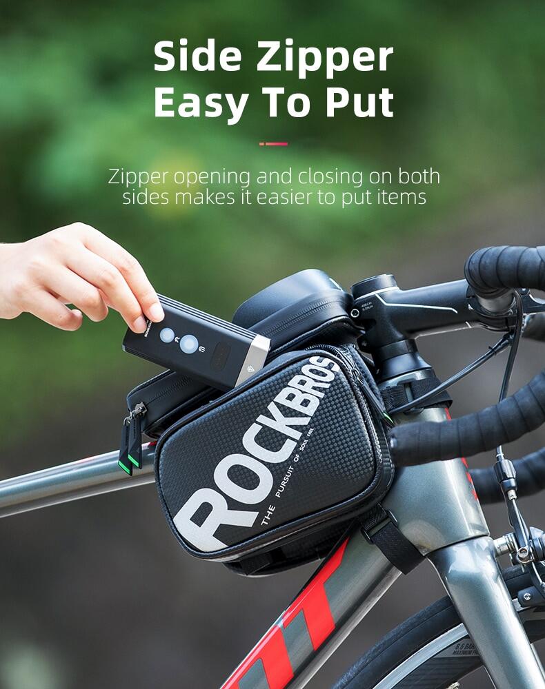 ROCKBROS Đạp xe đạp Xe đạp Túi trên cùng Ống chống mưa MTB Khung xe