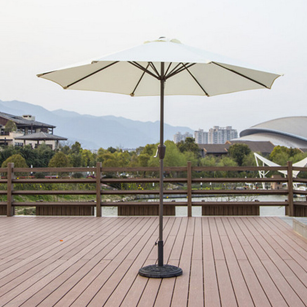 9ft Outdoor Adjustable Height Anti Uv Patio Umbrella 8 Rib Market Umbrella Fade Resistant Sunshade Beach Umbrella Garden Shade Or Pool With Crank Without Base Lazada