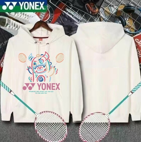 Yonex cầu lông hoodie 2023 cầu lông Jersey Hoodie Nam Nữ Thể Thao Có mũ trùm đầu ấm áo khoác xu hướng đào tạo dài tay mùa đông Yonex
