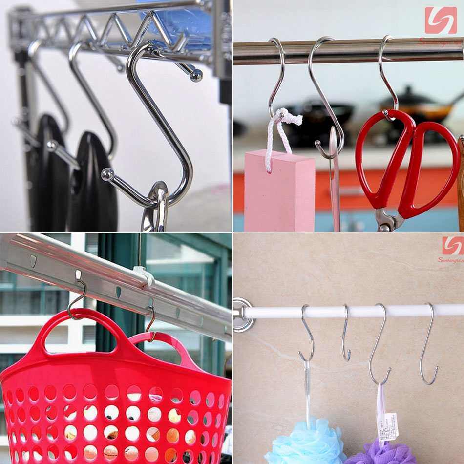 Bộ 6 móc Inox treo chữ S KM 532 hàng Nhật