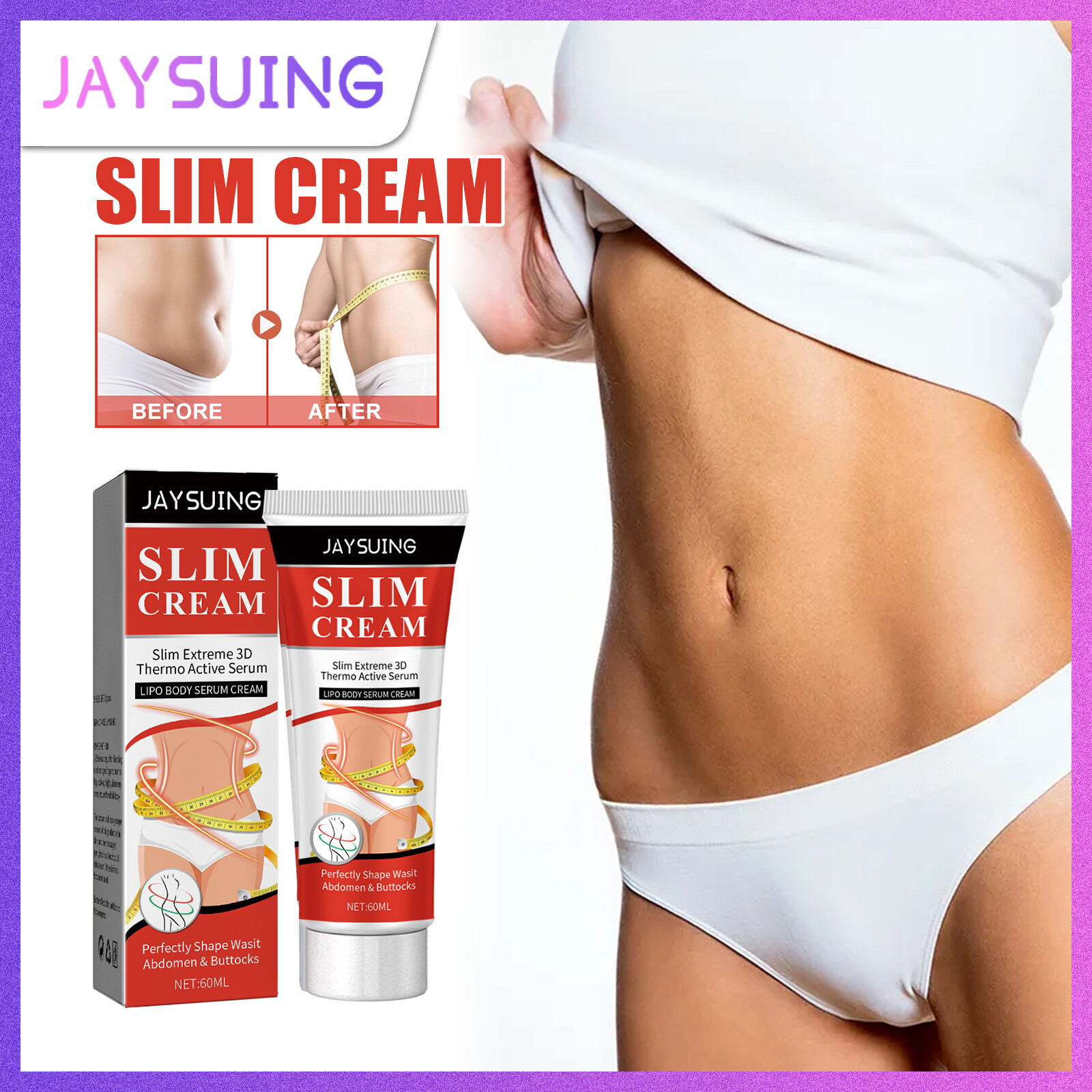 Jayuting Body Shaping Cream Chống Cellulite Làm săn chắc cơ thể Khối u đốt mỡ Giảm béo Massage Dầu giảm béo bụng