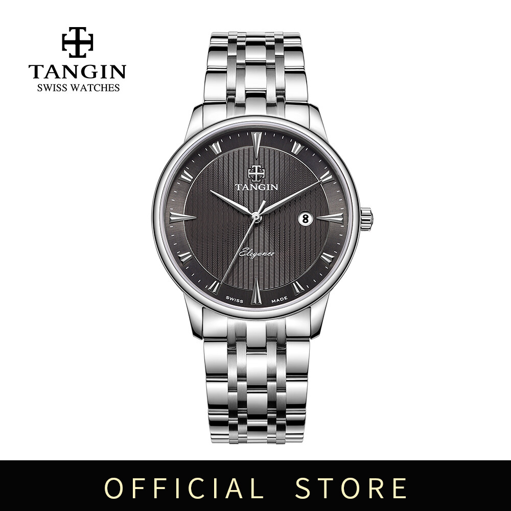 TANGIN Sailors Series Watches for Men Swiss Made Analog Display Quartz Wrist Watch for Men with Calendar Display Waterproof Business Dress Watch(T1038G) ราคา 9,931 บาท*ส่งฟรี