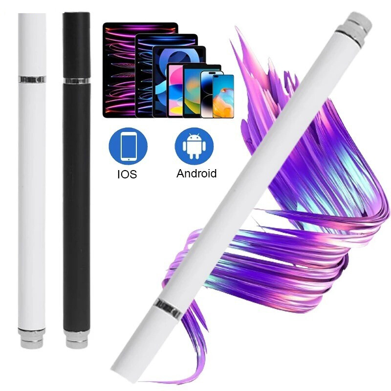 Bút cảm ứng phổ thông 2 trong 1 Bút máy tính bảng cho điện thoại di động iPad màn hình cảm ứng điện dung cảm ứng Vẽ Bút Chì viết hai đầu Silicone bút máy tính bảng