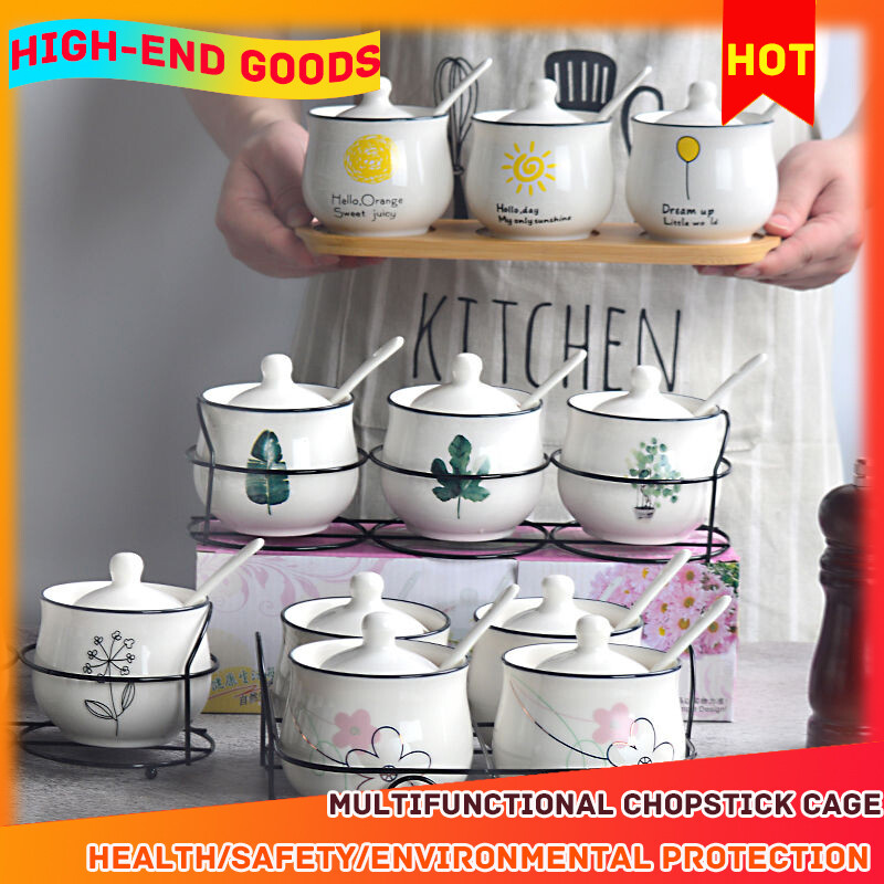 Gambar ?100% Quality Assurance?three four Sets Of Seasoning Jars, Salt Jars, Msg Kitchen Chili Seasoning Jars, A Complete Set Of Seasoning Jars, Spoon Lid Combinations