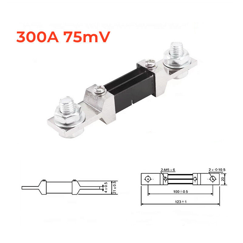 FL-2 Shunt lớp B Ampe kế DC được gắn với đặc biệt 75A 100A 150A 200A 250A 300A 75mV 0.5 mangan Đồng