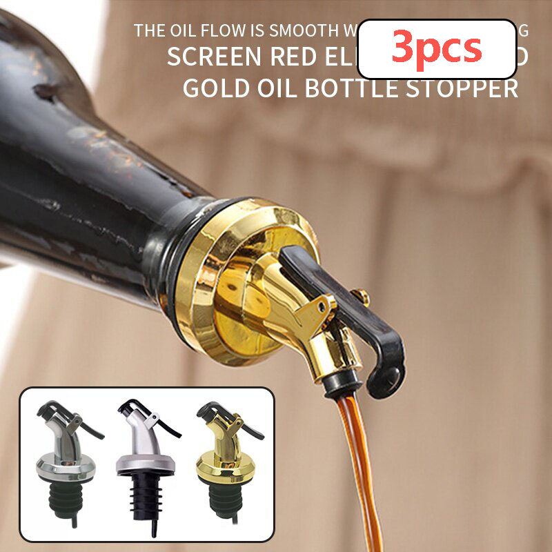 3 Cái Nút Chai Nắp Chai Rượu Chống Rò Rỉ Nắp Chai Vòi Rót Rượu Stopper Dispenser Bình Xịt Dầu Ô Liu, Dụng Cụ Nhà Bếp