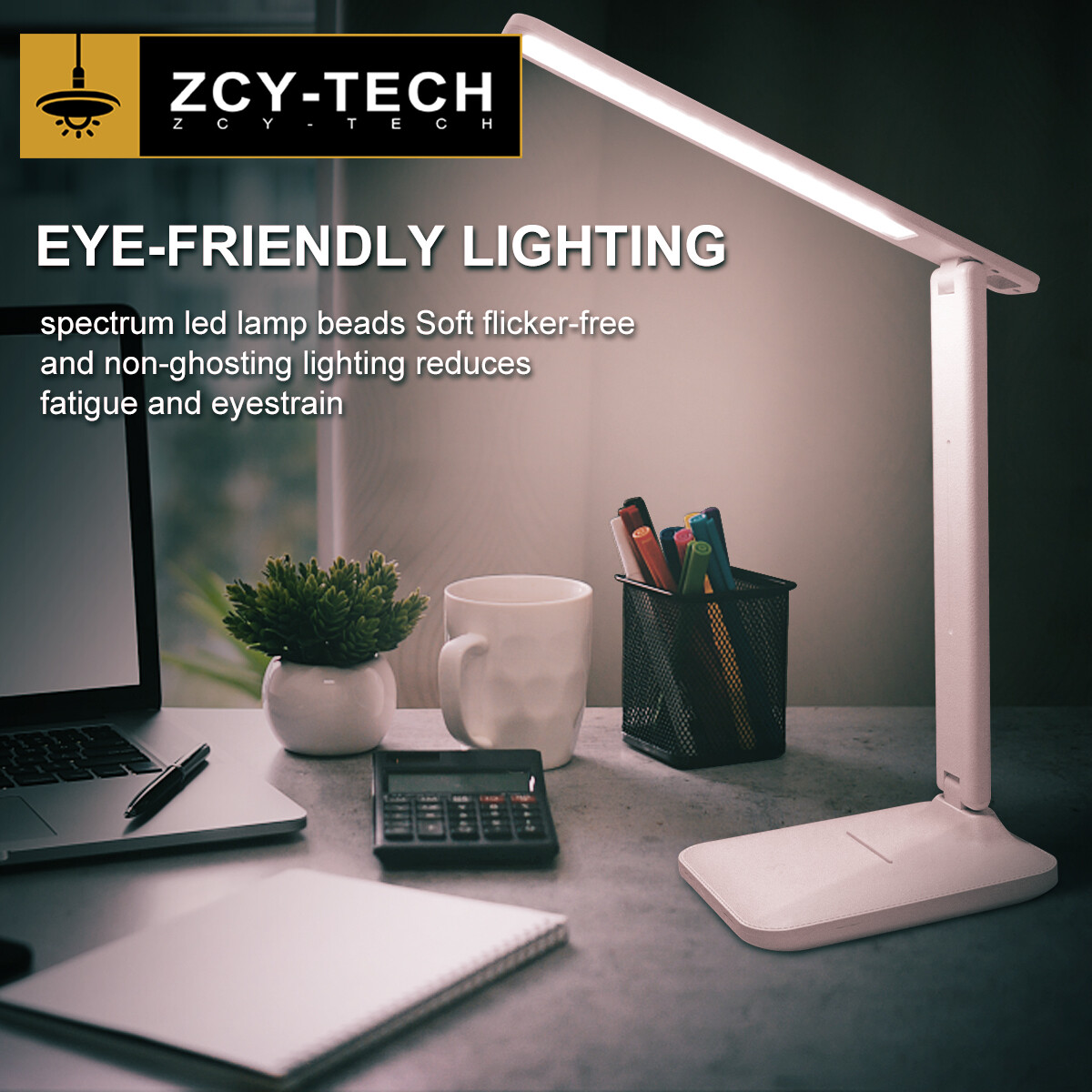 Zcy đèn led cảm ứng để bàn đèn để bàn gấp gọn điều chỉnh được 3 màu đèn tủ mờ vô cấp có thể sạc lại đèn ngủ bảo vệ mắt cho tủ quần áo đèn tủ quần áo