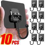 10PCS Waterproof Self-Adhesive Rotating Hooks - Organizer Solution