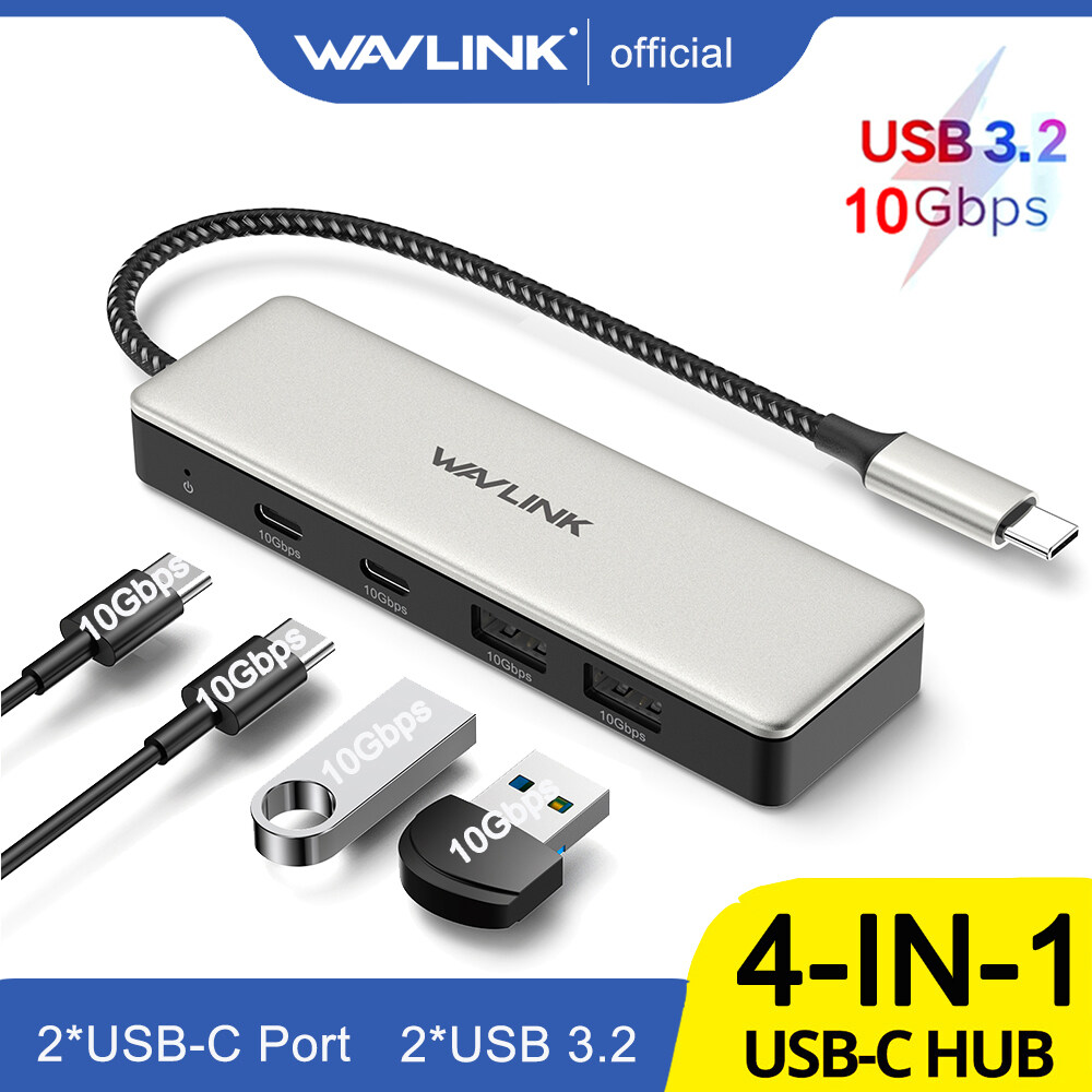WAVLINK Univesal USB C 10Gbps Hub, plug and play 4