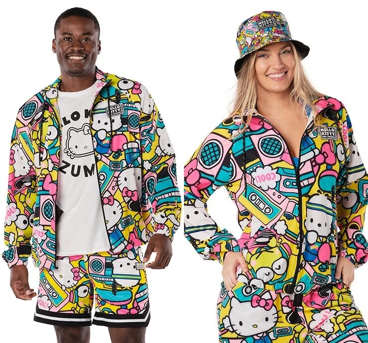 Áo khoác khóa kéo zumba x hello kitty friends mới z3t00 0090