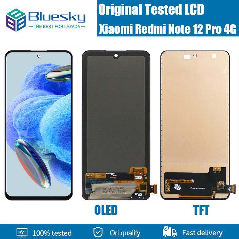 Bluesky AMOLED cho Xiaomi Redmi Note 12 Pro 4G Bộ số hóa màn hình LCD cho Redmi note12pro ‎ 4G 2209116ag, 2209116ag màn hình thay thế
